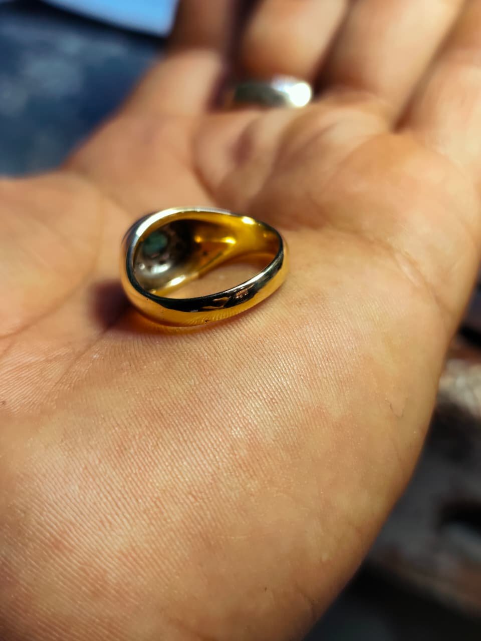 Anillo después de soldar
